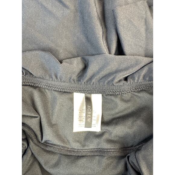 J. Crew Ruffle Tiered One Piece Swimsuit Full Coverage Black Size 12 - Picture 6 of 7